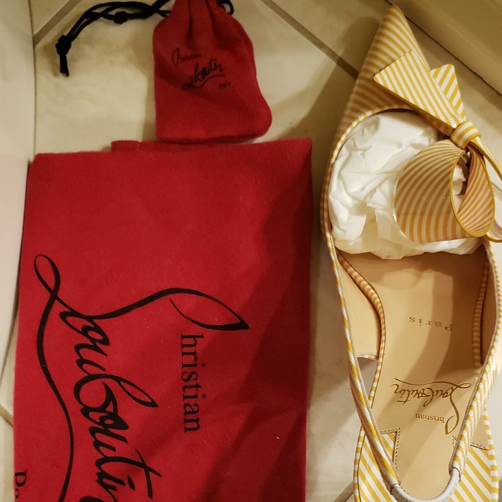 Christian Louboutin Clare Nodo Yellow Size 11